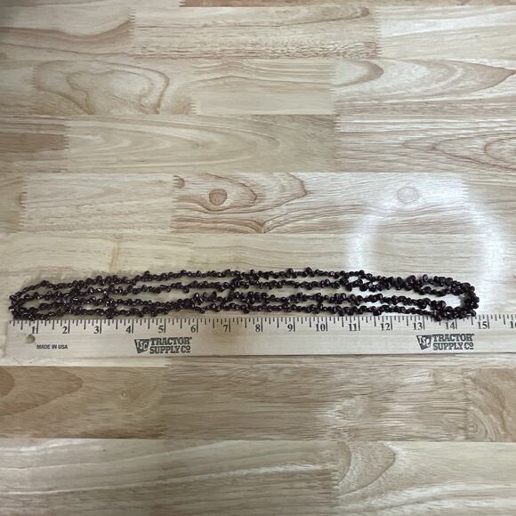 Dyed Freshwater Nugget Pearl Necklace 59” Endless Rope Strand Purple - Picture 6 of 6